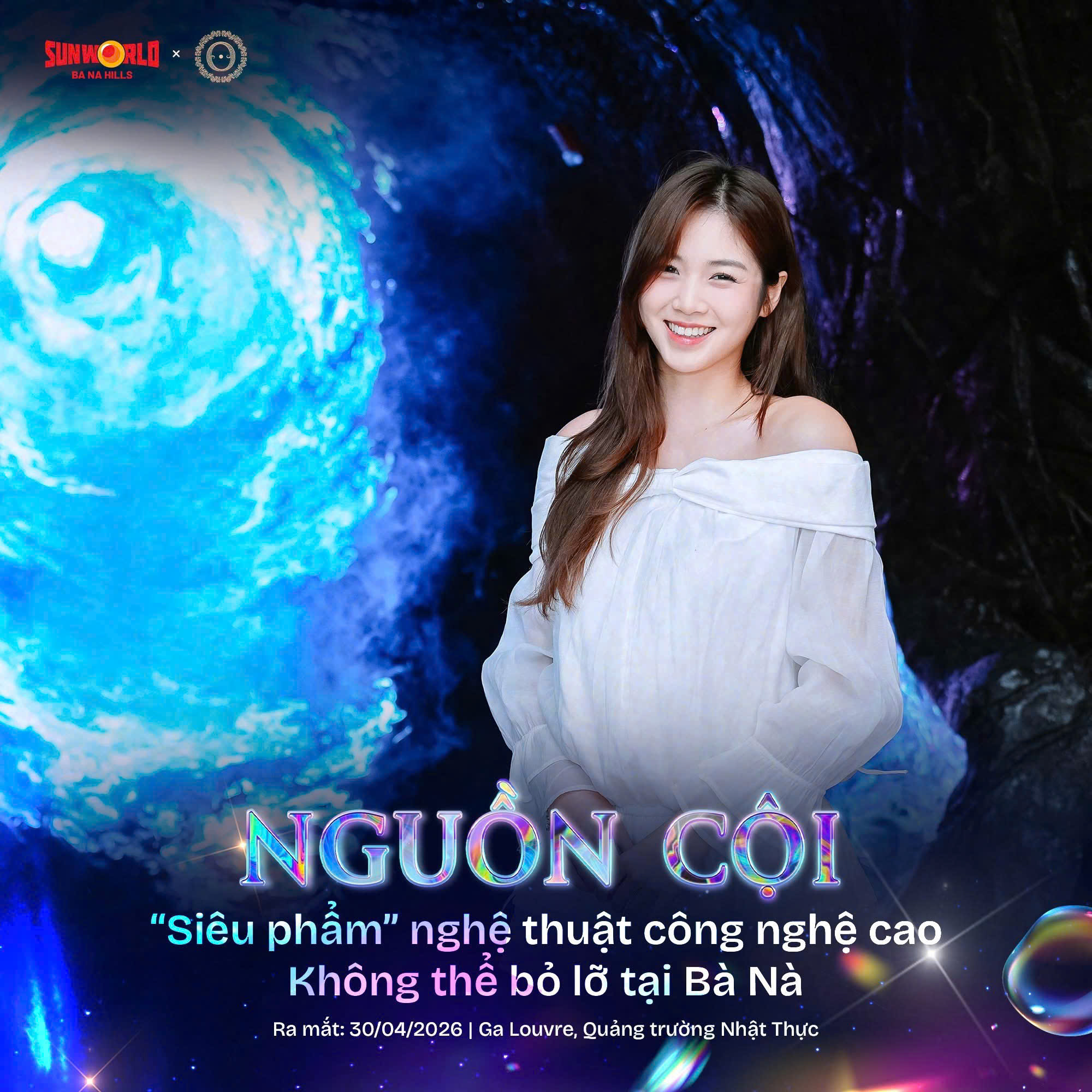 Bà Nà Hills với không gian nghệ thuật ánh sáng độc đáo, tạo điểm nhấn cho du khách tham quan.